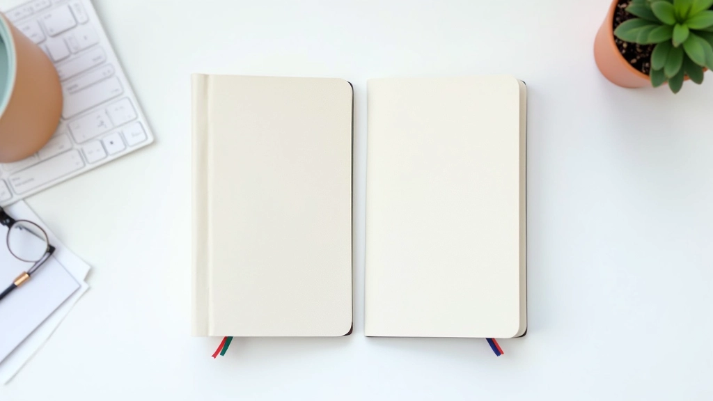 Deux livrets bancaires côte à côte sur un bureau blanc, symbolisant le compte joint et séparé