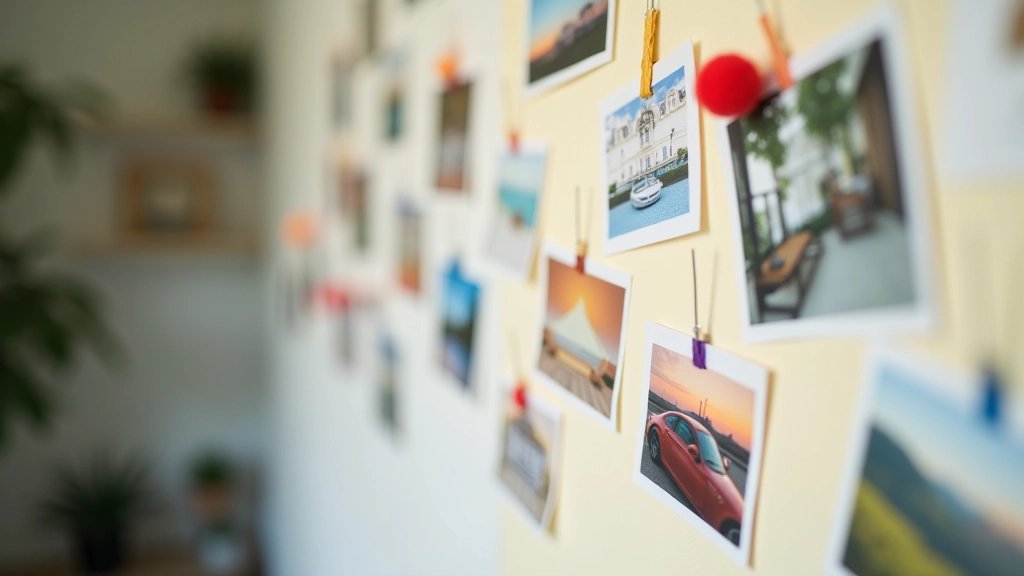 Vision board avec maison et voiture